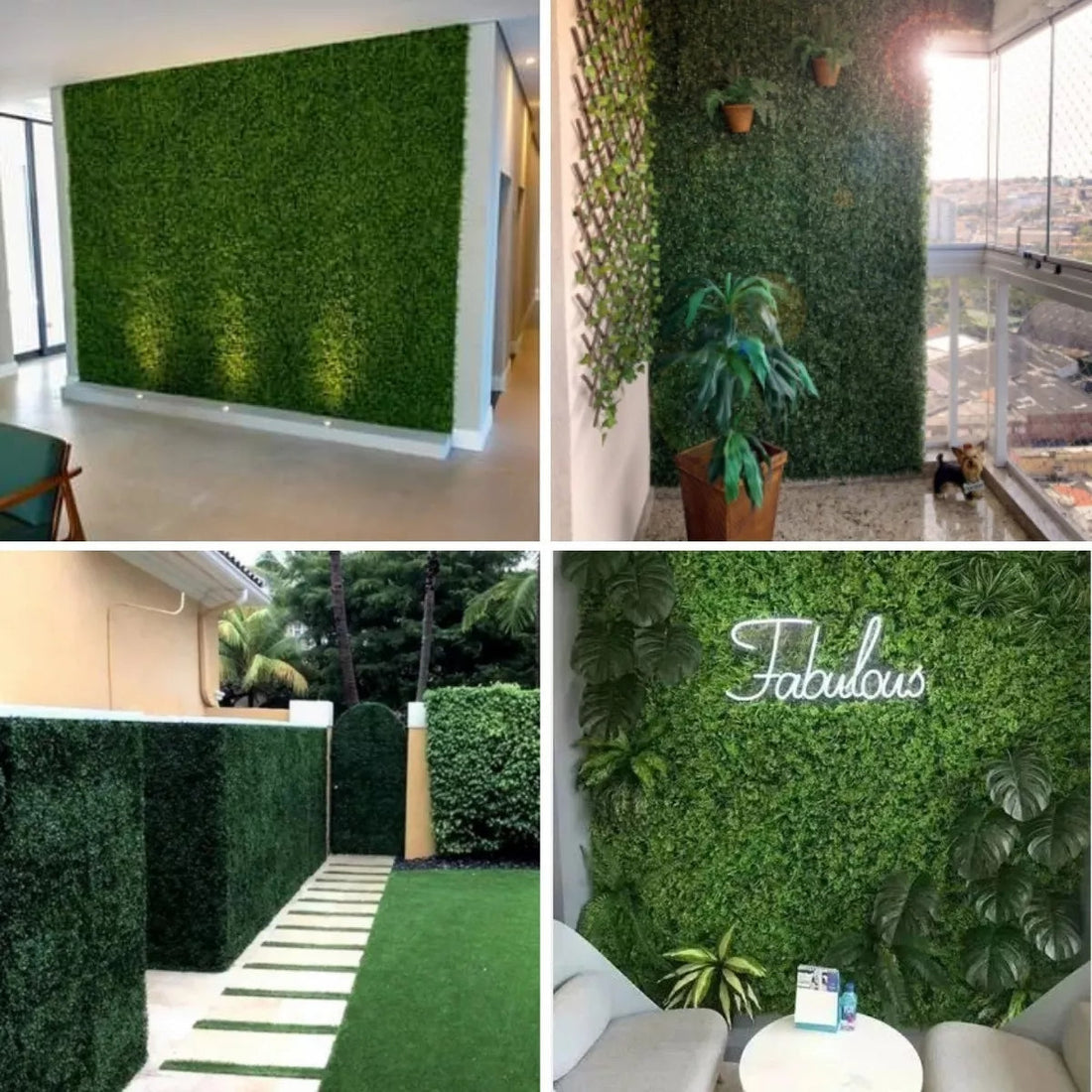 Muro Inglês de Folhas Artificial Vertical para Decoração