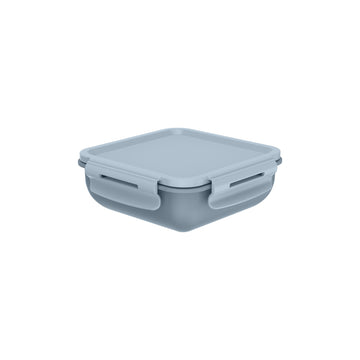 Marmita Hermética Quadrada Bicolor com Divisória 570ml Linha Marmitou