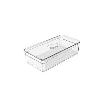 Organizador de geladeira com tampa 2,8L Linha Clear Fresh